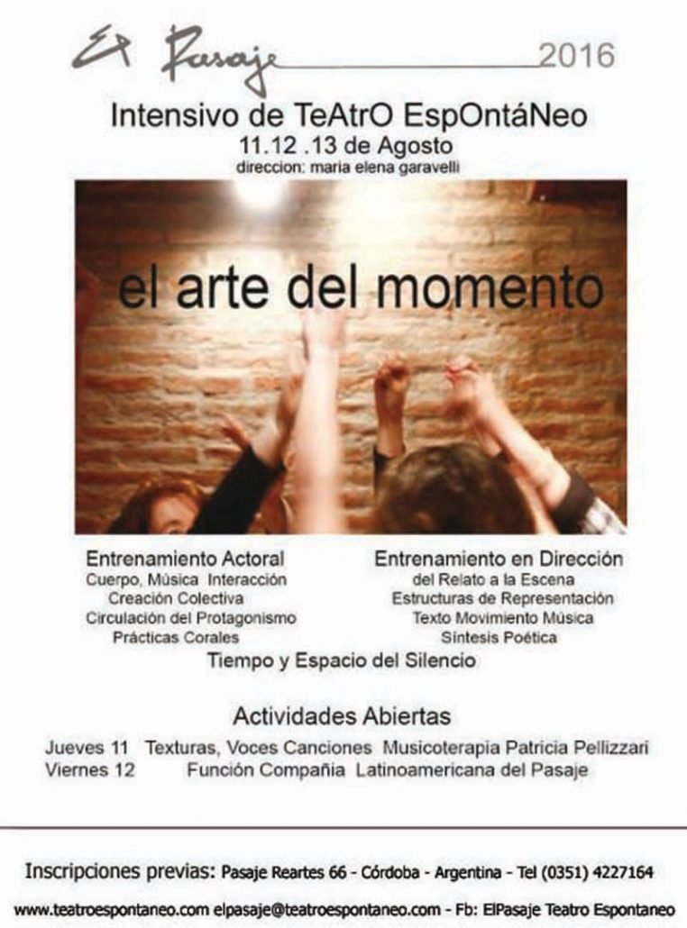 Intensivo en Teatro Espontáneo.